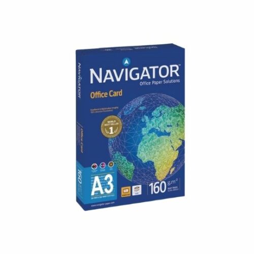 Papel, A3 en paquete de 250 hojas y gramaje de 160 Grs de la firma Navigator