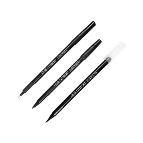 rotuladores negros diferentes puntas pincel superepincel negros set alpino hand lettering